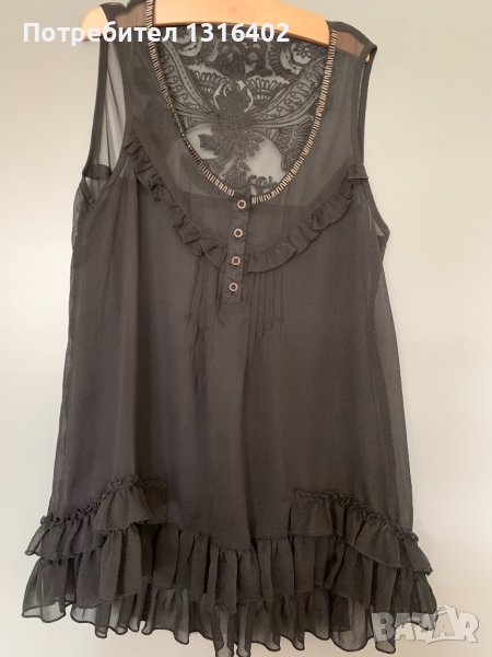 Нежен топ с бродерия, размер S/M, снимка 1