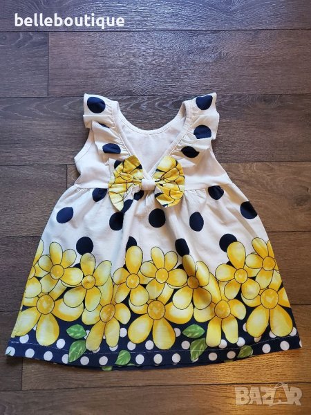 Лятна цветна рокля на точки 92 см., снимка 1