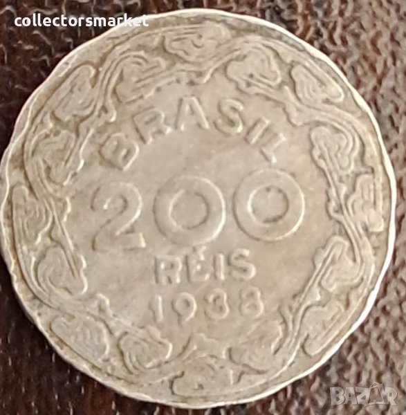 200 реис 1938, Бразилия, снимка 1