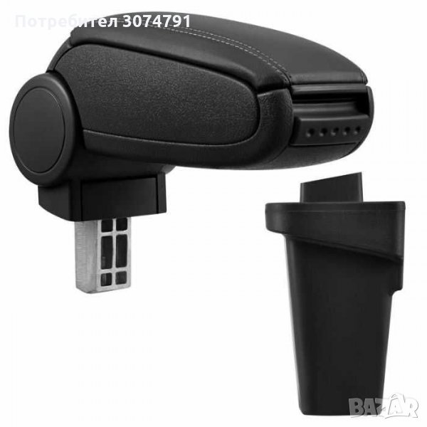 Подлакътник Барче Ford Focus 2011 до 2015 Форд Фокус МК3 Черен Кожа, снимка 1