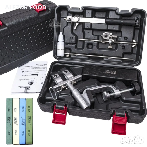 Професионално точило за ножове в комплект с 4 абразива, 20204396, снимка 1