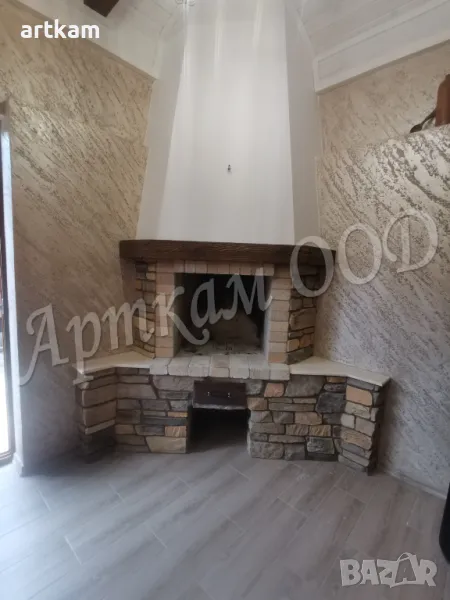 Камина и стена облицовка с камък, снимка 1