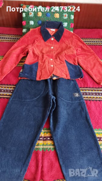 Детски костюм от кадифе , снимка 1