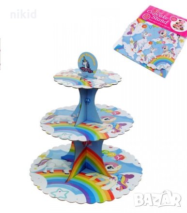 Малкото Пони My Little Pony 3 етажна Триетажна поставка стойка за мъфини картонена кексчета, снимка 1