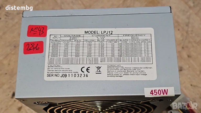 Компютърно захранване ATX LPJ12 450W, снимка 1