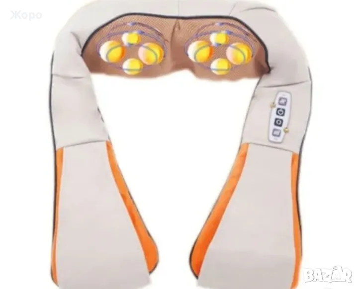 4D Шиацу масажор за врат и цялото тяло(16 Глави-4 Бутона), снимка 1