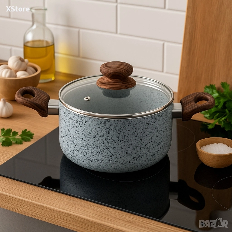 Тенджера Voltz Siena, Мраморно каменно керамично покритие, снимка 1