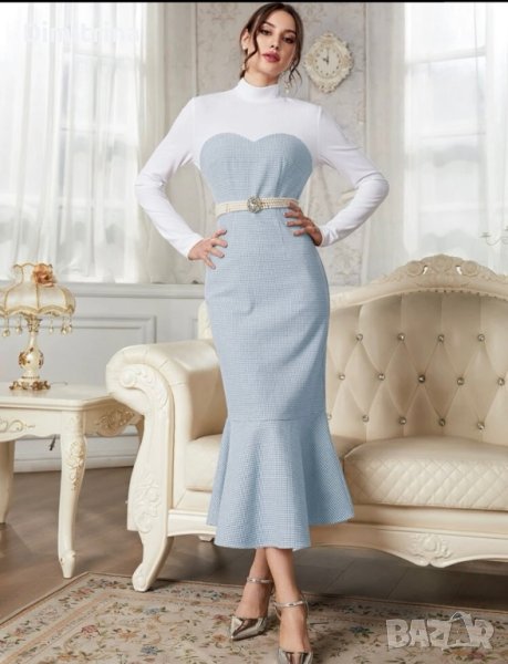 Елеганта дамска рокля +колан , снимка 1