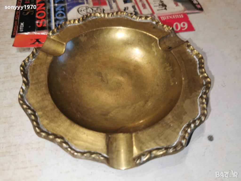 ПЕПЕЛНИК МЕД/МЕСИНГ-ВНОС SWISS 1001262016LCHERY1, снимка 1