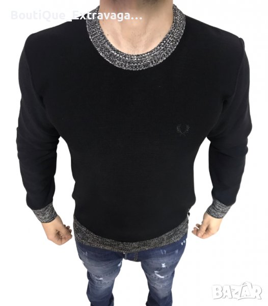 Мъжки пуловер Fred Perry Black/grey !!!, снимка 1