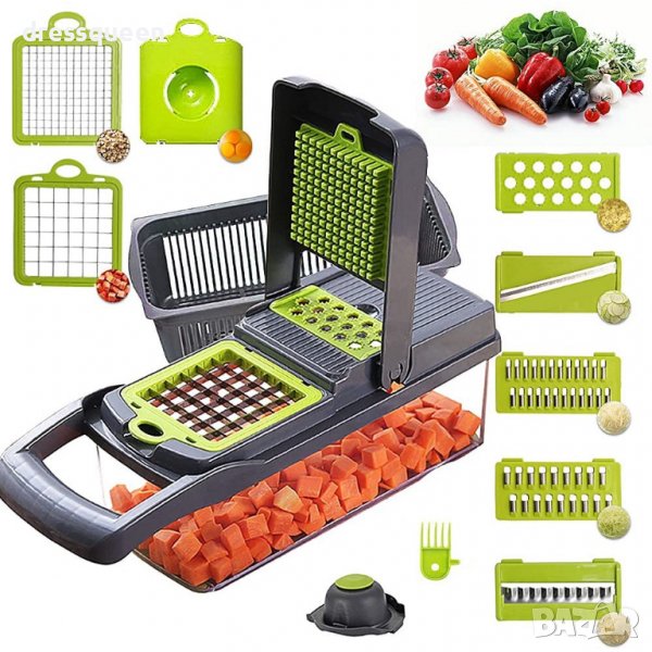 3758 Кухненско ренде за зеленчуци с различни приставки, снимка 1