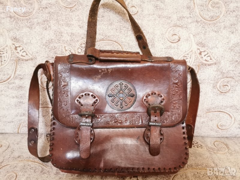 Стара кожена дамска чанта , снимка 1