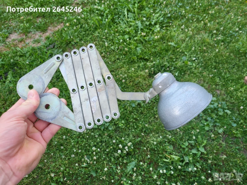 Стара Съветска работна ножична лампа , снимка 1