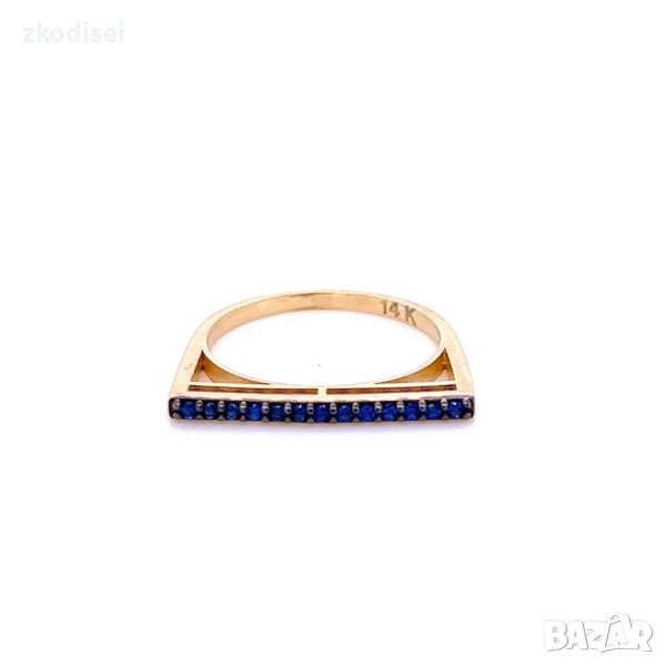 Златен дамски пръстен 1,66гр. размер:51 14кр. проба:585 модел:21894-6, снимка 1