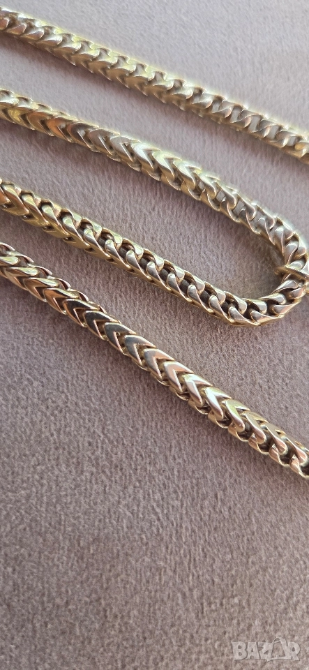 Златно плътно ланче , снимка 1