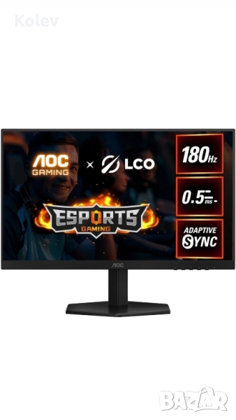 Нов!Gaming монитор AOC 23.8"FHD 180HZ, 0.5ms, Ad.Sync, Fast IPS HDR10, снимка 1