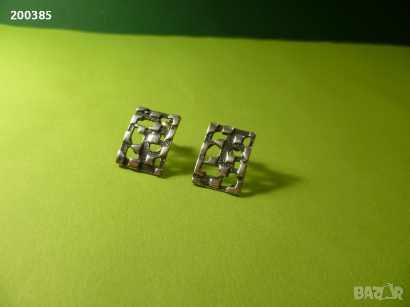 Стилни сребърни обеци, снимка 1