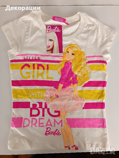 чисто нови детски тениски за момиче на 5г Барби и frozen, снимка 1