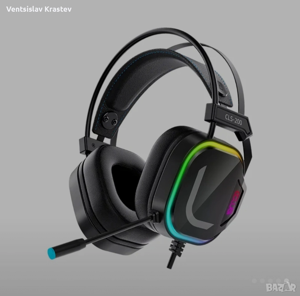 Headset With Microphone | COLUSI CLS-200 RGB Gaming Headset, снимка 1