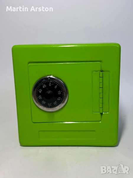 Метален сейф с код – зелен, снимка 1