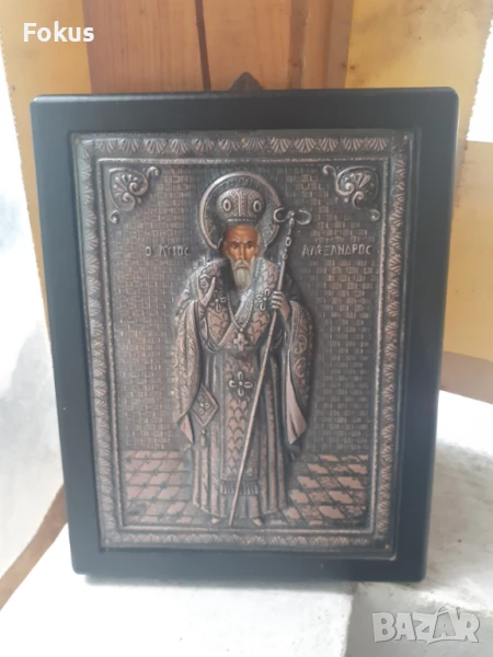 Стара сребърна икона със сертификат, снимка 1