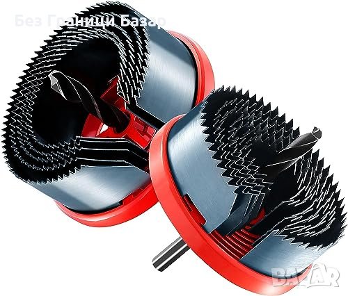 Нов комплект ножове за дупки от пружинна стомана HYCHIKA, с 12 БР. 26 mm-95 mm остриета за трион, снимка 1