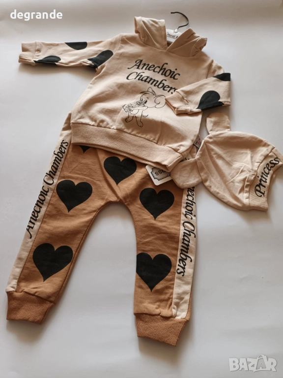 Бебешки комплект със Сърчица 3 часги, снимка 1