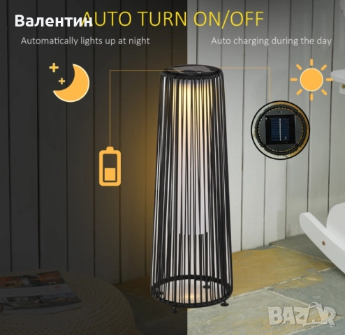 Градинска соларна лампа, снимка 5 - Соларни лампи - 52430031