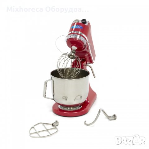 Планетарен миксер 7 Литра, Накланяща се глава, 11 скорости - 100 - 938 оборота в минута, Червен, снимка 4 - Обзавеждане на кухня - 38330549