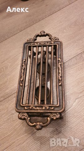 Чугунена ретро решетка, поставка за подгряване, 30см–1.420кг, снимка 3 - Прибори за хранене, готвене и сервиране - 43839051