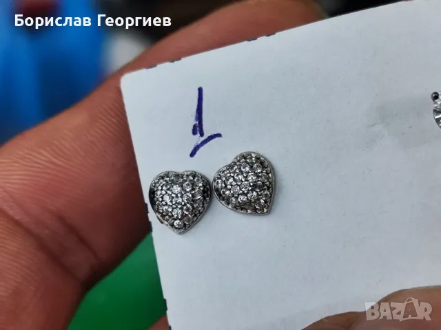 Сребърни обеци 925 8 чифта, снимка 2 - Обеци - 32205314