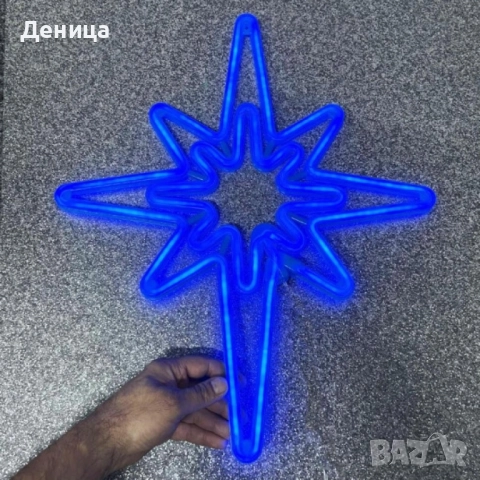Светеща led коледна звезда , снимка 3 - Декорация за дома - 52512919