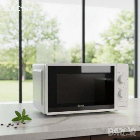 Микровълнова фурна VOX M-30, 700W, 20л с механичен таймер, снимка 3 - Микровълнови - 53563916