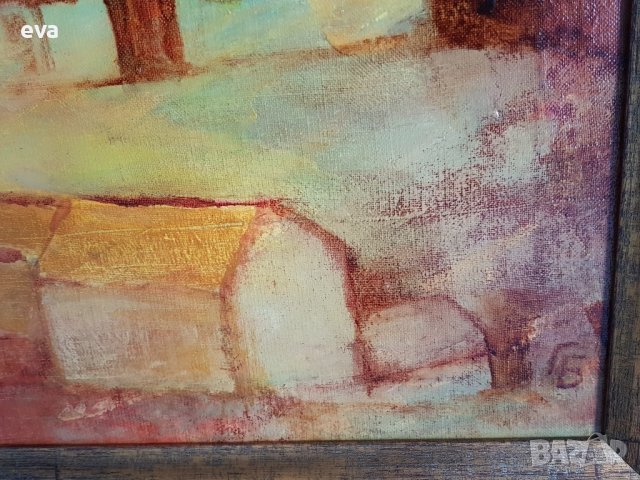Георги Борисов Слънчев ден красива едра картина с маслени бои   , снимка 4 - Картини - 38892043