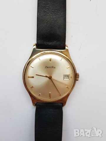 Мъжки позлатен механичен часовник ZENTRA, снимка 7 - Мъжки - 36956513
