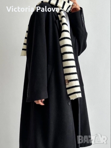 Красив нов шал в лилаво и бяло унисекс