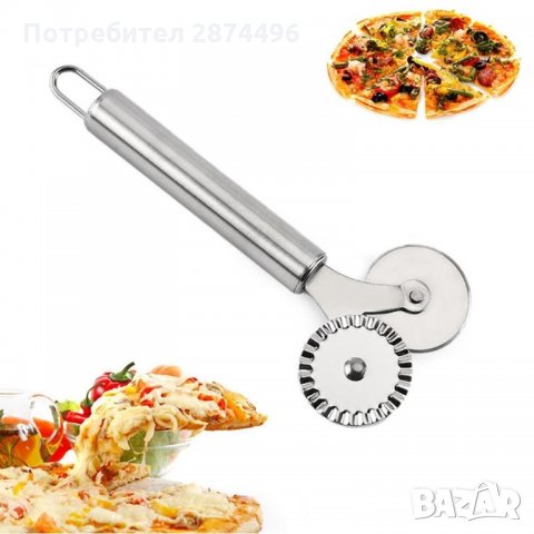 2997 Метален двуролков нож за пица, снимка 1 - Други стоки за дома - 35356872