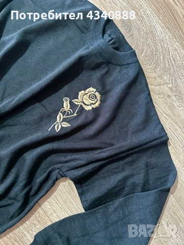 Черен пуловер, снимка 2 - Блузи с дълъг ръкав и пуловери - 51824024