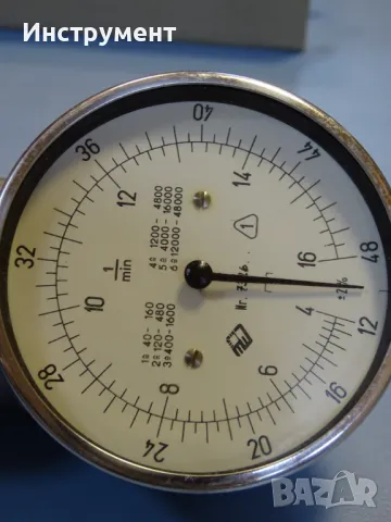 Оборотометър механичен VEB Kombinat Hand-Tachometer TYP H6 40-48000min-1, снимка 4 - Други инструменти - 49128873