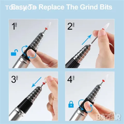 Професионална пила за нокти с 45000 об./мин. M15 NS, снимка 10 - Продукти за маникюр - 49156977