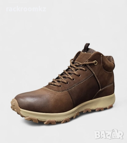 Мъжки зимни боти от естествена кожа с топла вата цвят кафе модел: K373-2 Coffee, снимка 2 - Мъжки боти - 52097773