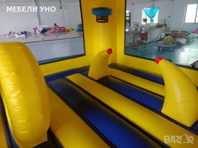 Надуваем атракцион под наем : Миньони с баскетболен кош, снимка 3 - Други игри - 51526765