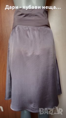 Пола от сатен, в цвят пепел от рози и 🎁подарък🍀♥️S,M,L♥️🍀арт 4420, снимка 3 - Поли - 37602245