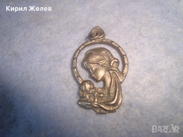 СТАРА СРЕБРИСТА МЕТАЛНА КАТОЛИЧЕСКА НАГРЪДНА ИКОНКА РЕЛИГИОЗЕН МЕДАЛЬОН 27512, снимка 3 - Антикварни и старинни предмети - 36901521