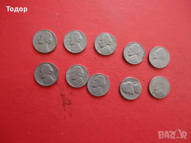 5 цента САЩ лот американски монети  центове 1 , снимка 6 - Нумизматика и бонистика - 48431602