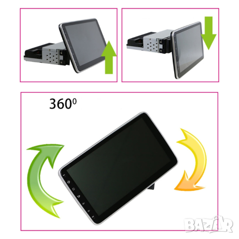 10" 1-DIN универсална мултимедия с Android 12 с RDS, 64GB ROM , RAM 2GB, снимка 3 - Аксесоари и консумативи - 40849431