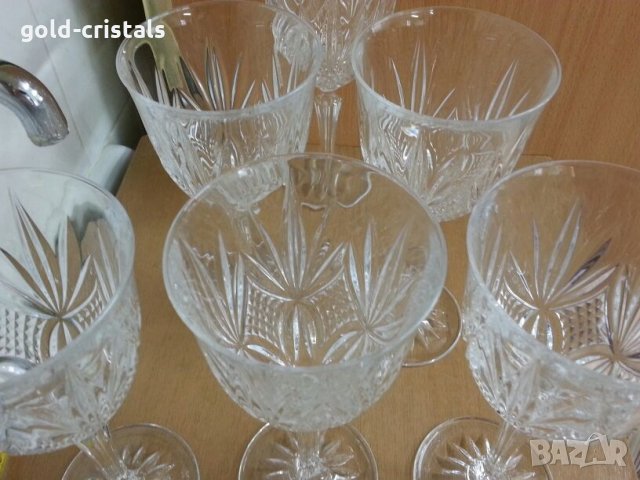  кристални чаши , снимка 6 - Антикварни и старинни предмети - 26225611