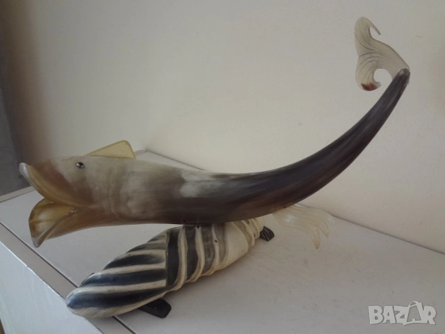 Фигура на риба - статуетка от животински рога, снимка 11 - Колекции - 53344555
