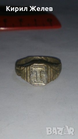 Старинен пръстен сачан над стогодишен с БУКВА Т - 66831, снимка 3 - Антикварни и старинни предмети - 28988775