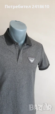 Armani Jeans AJ  Pique Stretch Cotton  Mens Size S /  НОВО! ОРИГИНАЛ! Мъжка Тениска!, снимка 4 - Тениски - 50822582